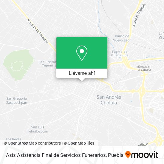 Mapa de Asis Asistencia Final de Servicios Funerarios