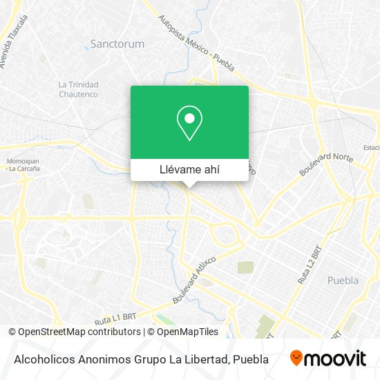Mapa de Alcoholicos Anonimos Grupo La Libertad