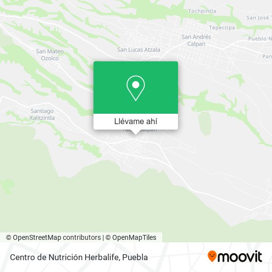 Mapa de Centro de Nutrición Herbalife