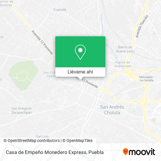Cómo llegar a Casa de Empeño Monedero Express en San Jerónimo Tecuanipan en  Autobús?