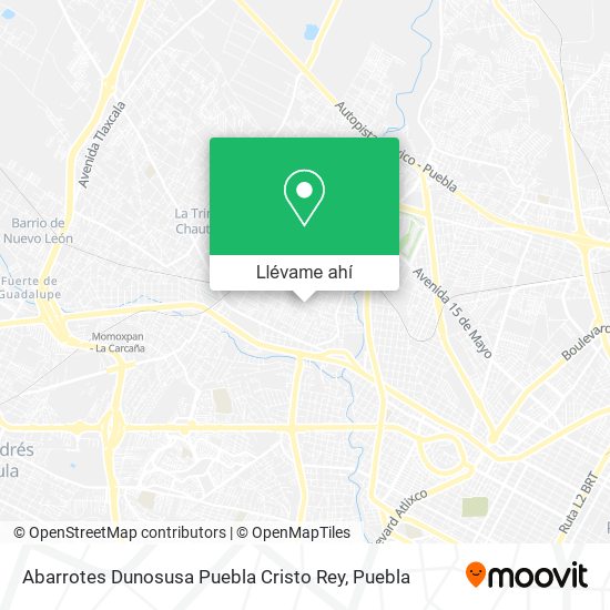 Mapa de Abarrotes Dunosusa Puebla Cristo Rey