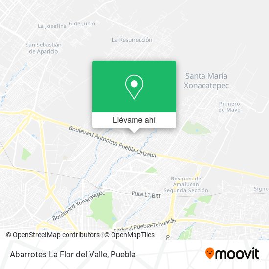 Mapa de Abarrotes La Flor del Valle