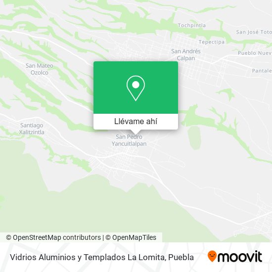 Mapa de Vidrios Aluminios y Templados La Lomita