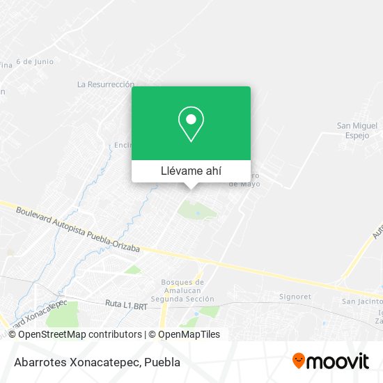Mapa de Abarrotes Xonacatepec