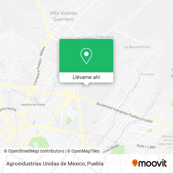 Mapa de Agroindustrias Unidas de Mexico