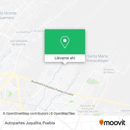 Mapa de Autopartes Juquilita