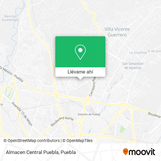 Mapa de Almacen Central Puebla