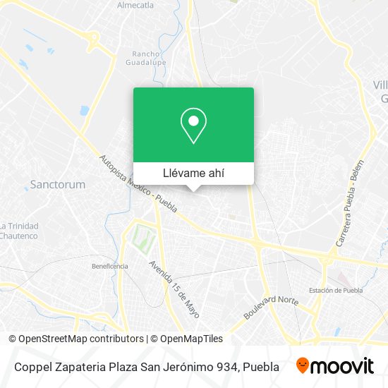 Mapa de Coppel Zapateria Plaza San Jerónimo 934