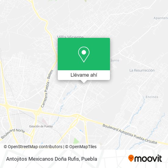 Mapa de Antojitos Mexicanos Doña Rufis