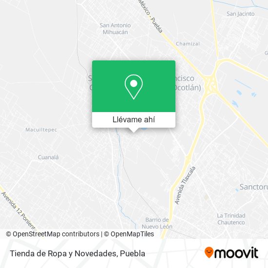 Mapa de Tienda de Ropa y Novedades