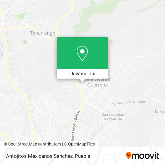 Mapa de Antojitos Mexicanos Sanchez