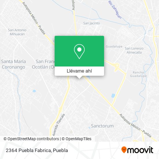 Mapa de 2364 Puebla Fabrica