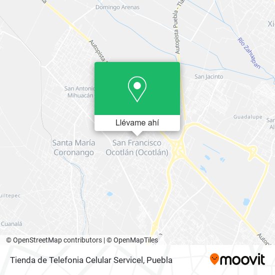 Mapa de Tienda de Telefonia Celular Servicel