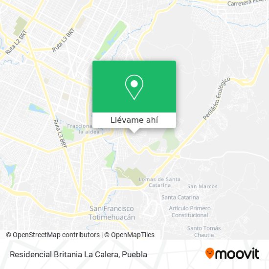 Mapa de Residencial Britania La Calera