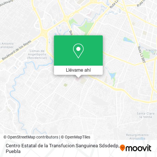 Mapa de Centro Estatal de la Transfucion Sanguinea Sdsdedp