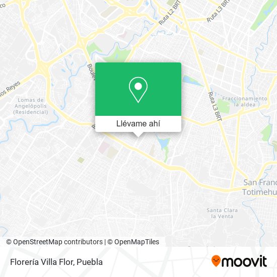 Mapa de Florería Villa Flor