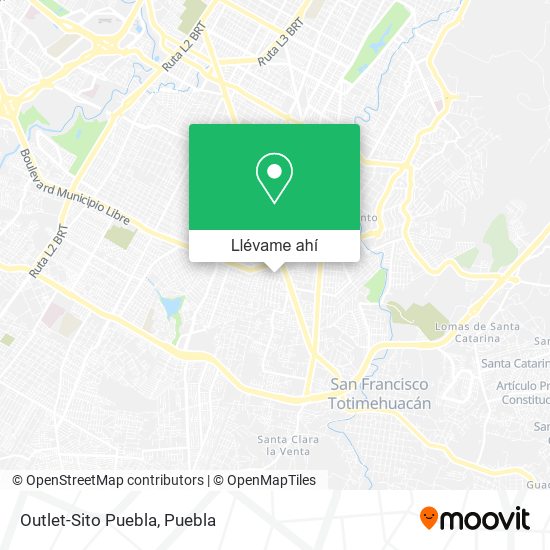 Mapa de Outlet-Sito Puebla