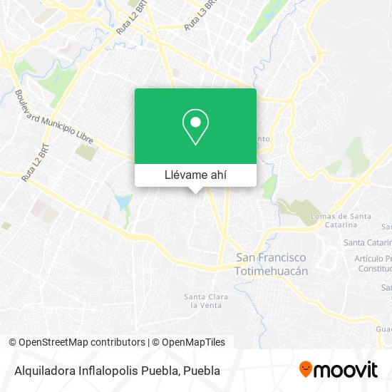 Mapa de Alquiladora Inflalopolis Puebla