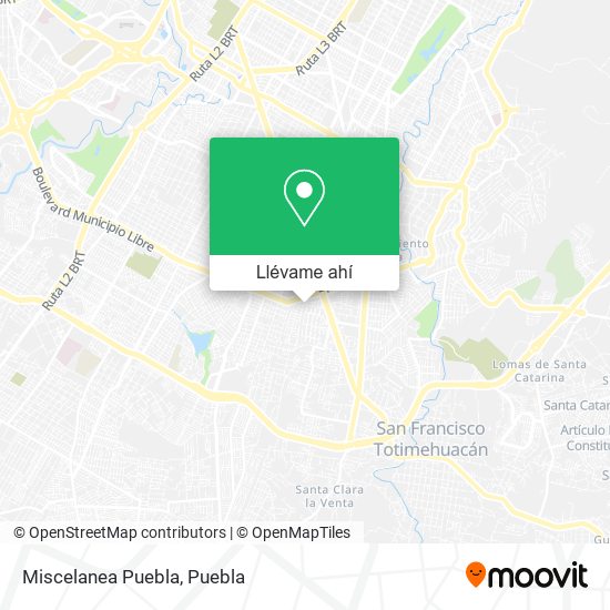 Mapa de Miscelanea Puebla