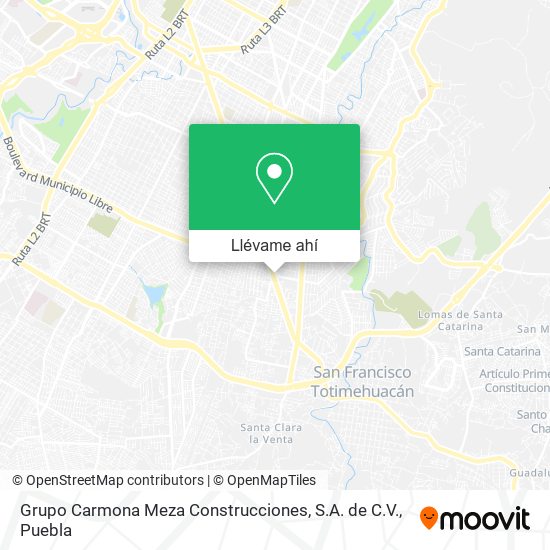 Mapa de Grupo Carmona Meza Construcciones, S.A. de C.V.