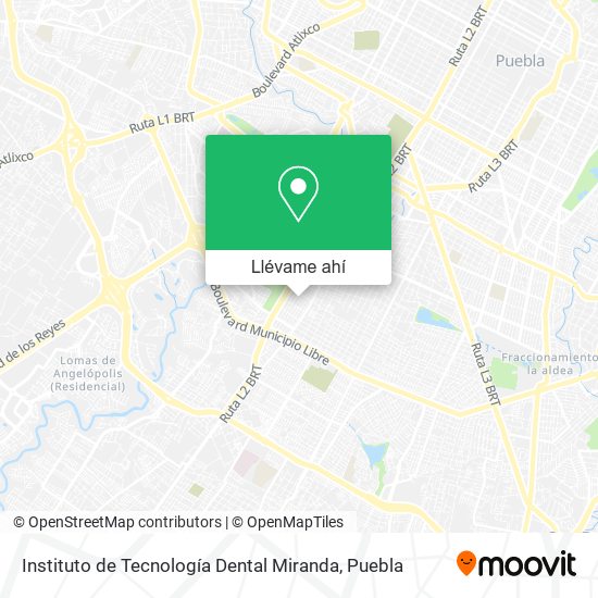 Mapa de Instituto de Tecnología Dental Miranda