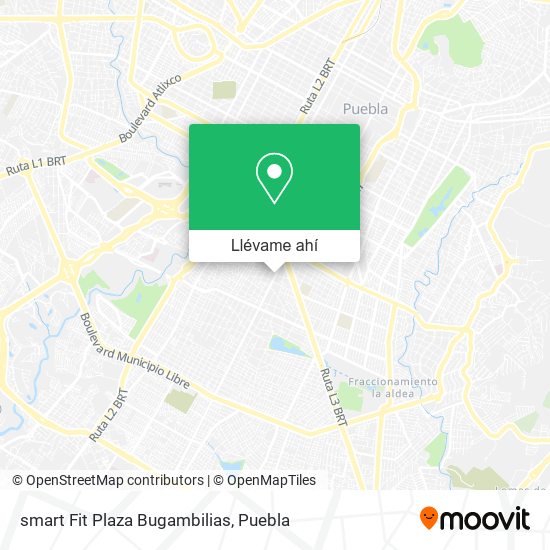 Mapa de smart Fit Plaza Bugambilias