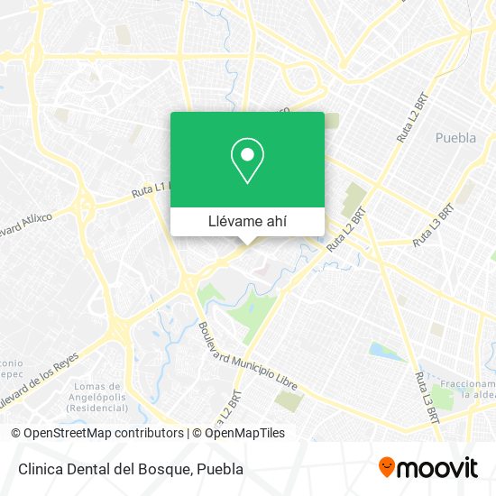 Mapa de Clinica Dental del Bosque