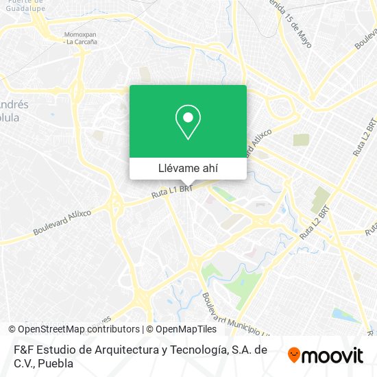 Mapa de F&F Estudio de Arquitectura y Tecnología, S.A. de C.V.