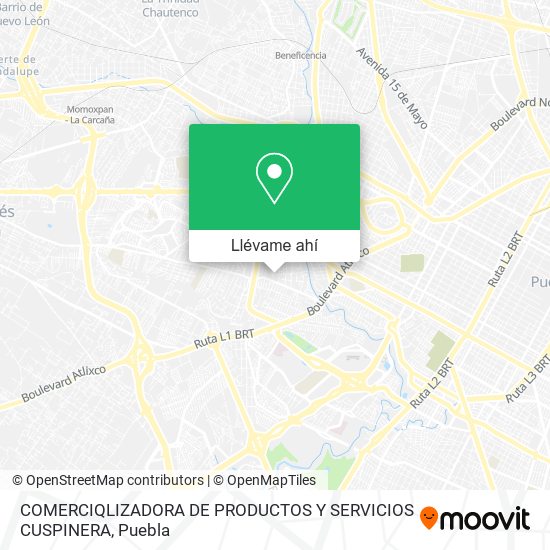 Mapa de COMERCIQLIZADORA DE PRODUCTOS Y SERVICIOS CUSPINERA