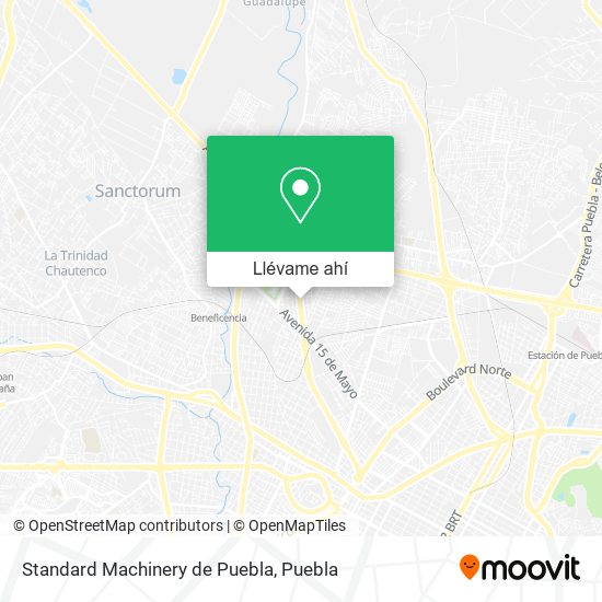 Mapa de Standard Machinery de Puebla