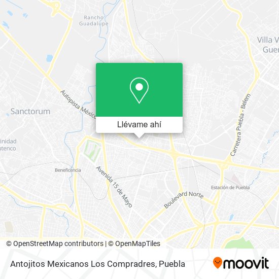 Mapa de Antojitos Mexicanos Los Compradres