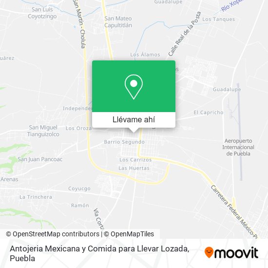 Mapa de Antojeria Mexicana y Comida para Llevar Lozada