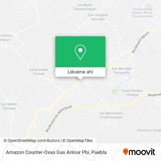 Mapa de Amazon Counter-Oxxo Gas Anlour Pbi