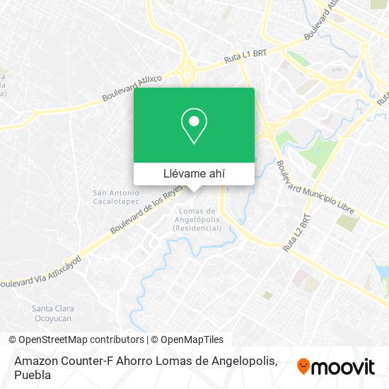 Mapa de Amazon Counter-F Ahorro Lomas de Angelopolis