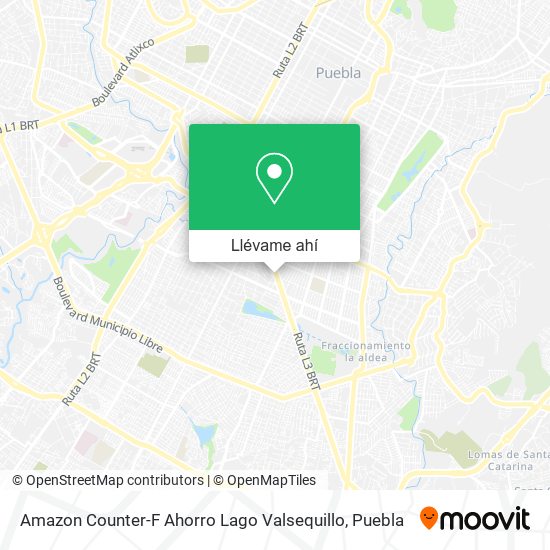 Mapa de Amazon Counter-F Ahorro Lago Valsequillo