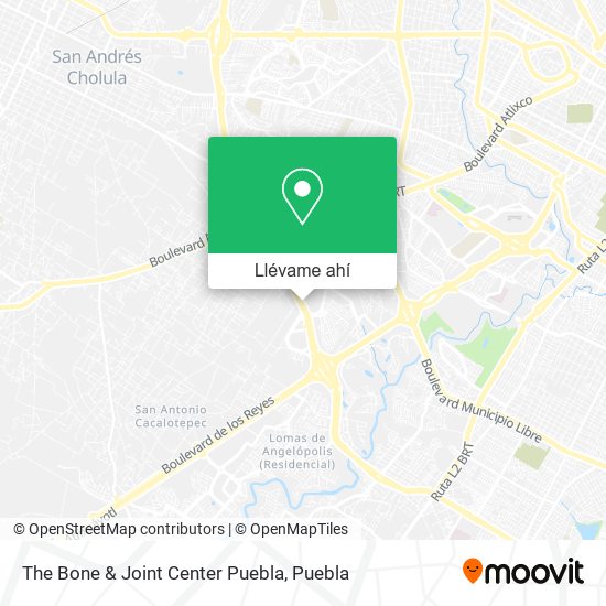 Mapa de The Bone & Joint Center Puebla