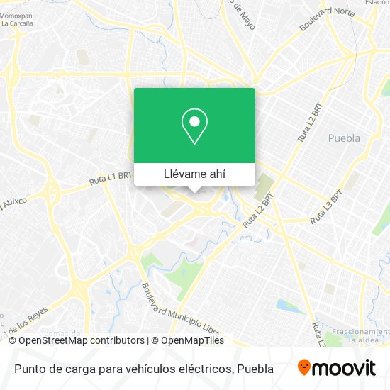 Mapa de Punto de carga para vehículos eléctricos