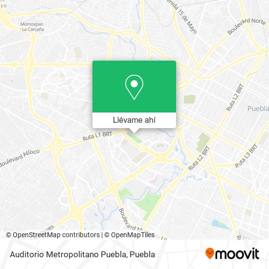 Mapa de Auditorio Metropolitano Puebla