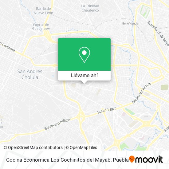 Mapa de Cocina Economica Los Cochinitos del Mayab