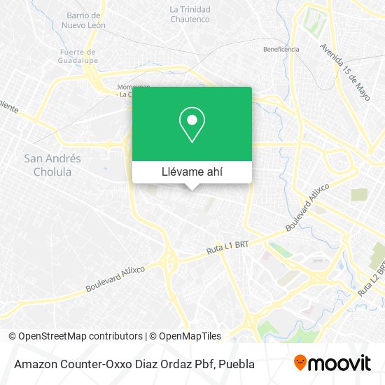 Mapa de Amazon Counter-Oxxo Diaz Ordaz Pbf
