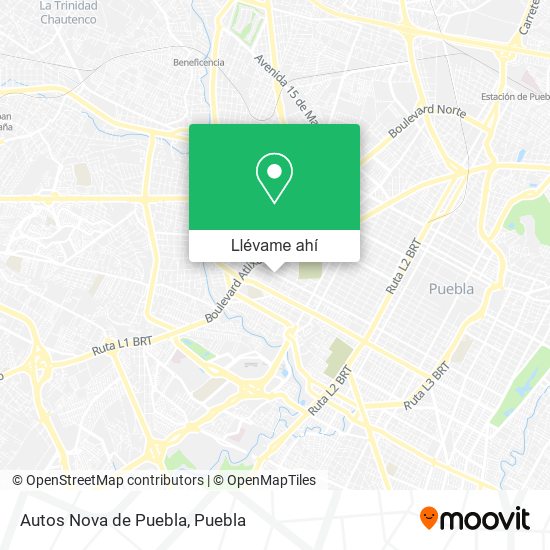 Mapa de Autos Nova de Puebla