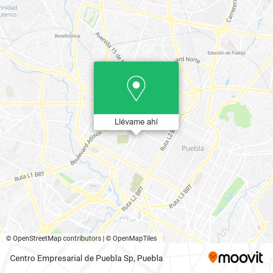 Mapa de Centro Empresarial de Puebla Sp