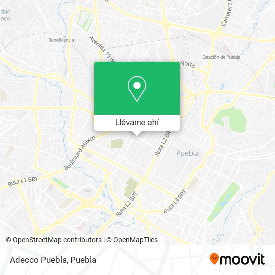 Mapa de Adecco Puebla