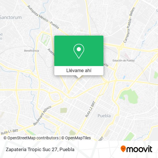 Mapa de Zapateria Tropic Suc 27