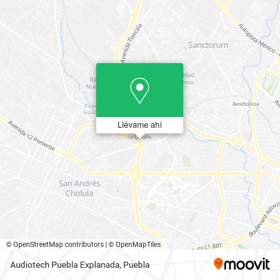 Mapa de Audiotech Puebla Explanada