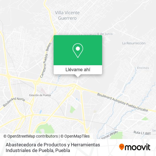 Mapa de Abastecedora de Productos y Herramientas Industriales de Puebla