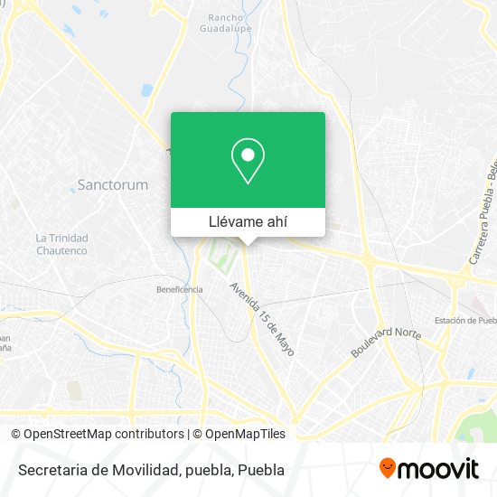 Mapa de Secretaria de Movilidad, puebla