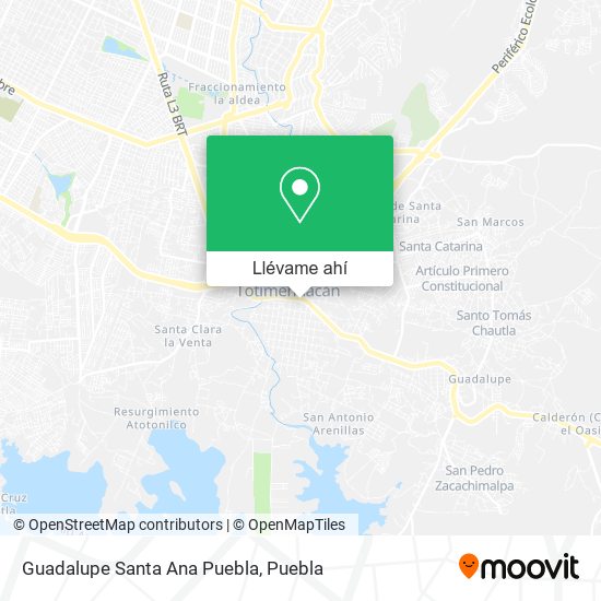 Mapa de Guadalupe Santa Ana Puebla
