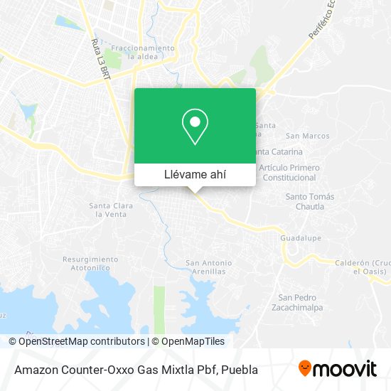 Mapa de Amazon Counter-Oxxo Gas Mixtla Pbf