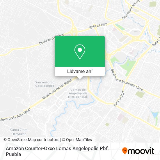 Mapa de Amazon Counter-Oxxo Lomas Angelopolis Pbf